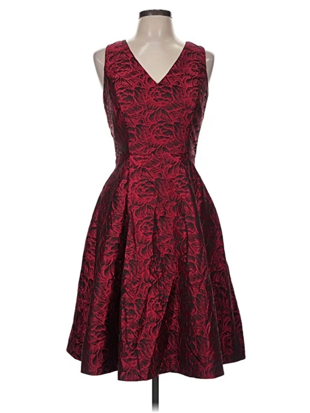 Whimsigoth baroque gothic romance jacquard floral party cocktail midi dress